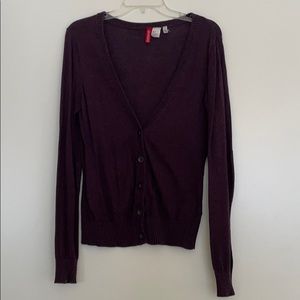 Purple cardigan
